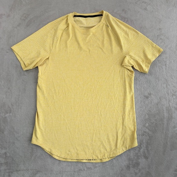 lululemon athletica Other - Lululemon Drysense Mesh Performance T Shirt Men Medium Gold Short Sleeve Gym
